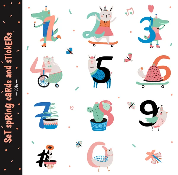 Set of Numbers icons — Stock Vector