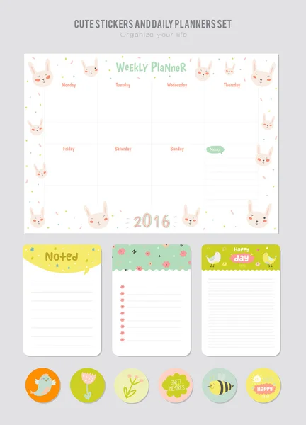 Linda plantilla de calendario diario . — Vector de stock