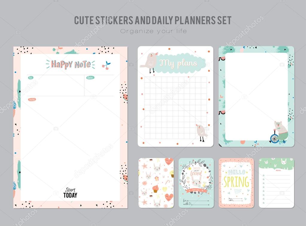 Cute Daily Calendar Template