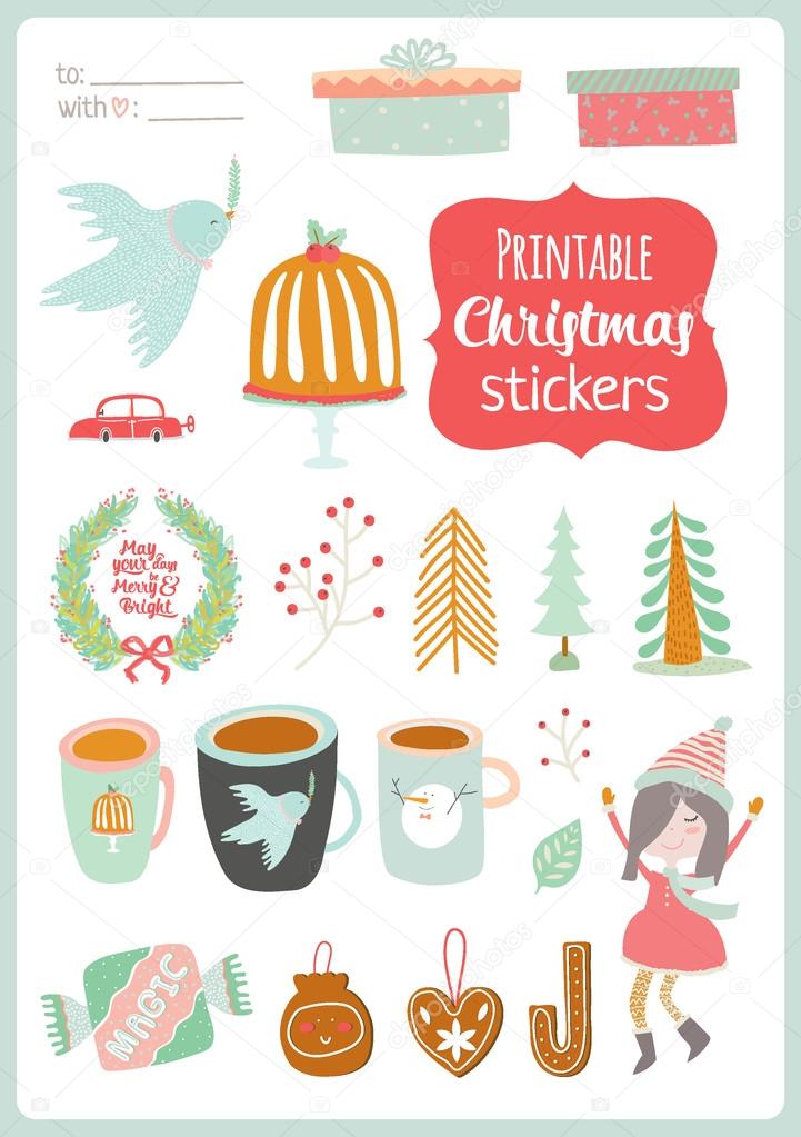 Cute Vector Cards, Notes, Stickers