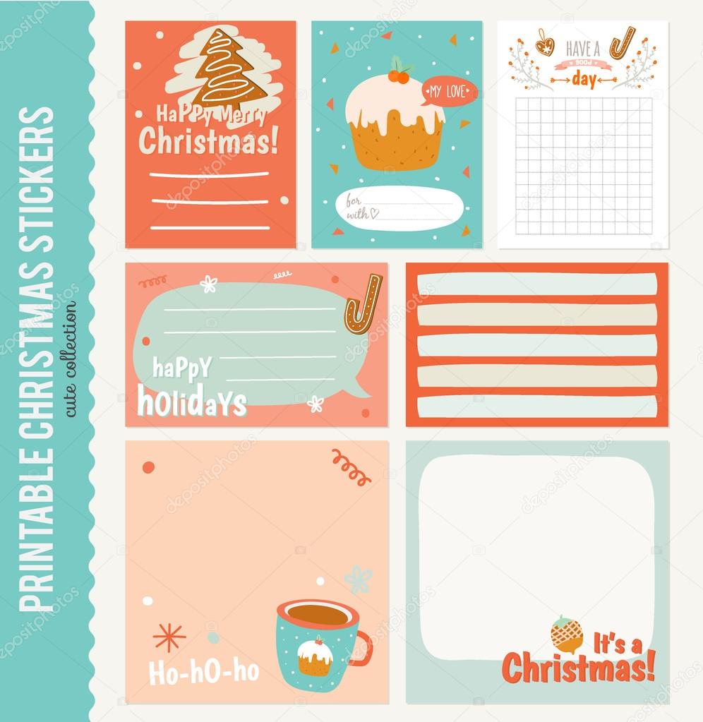 Collection of Cute Vector Journaling Cards
