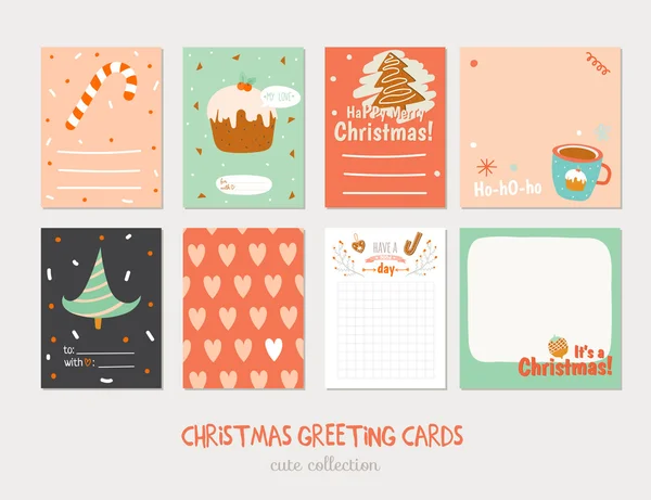 Collection of Cute Vector Journaling Cards — Stock Vector