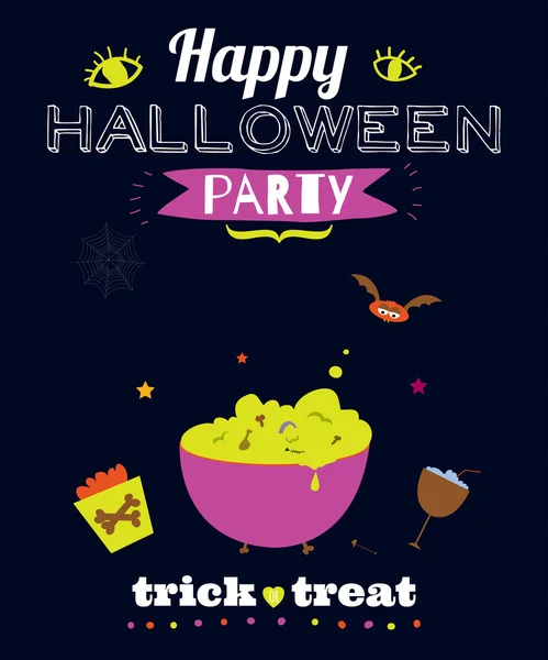 Bright trick or treat card — Stock Vector