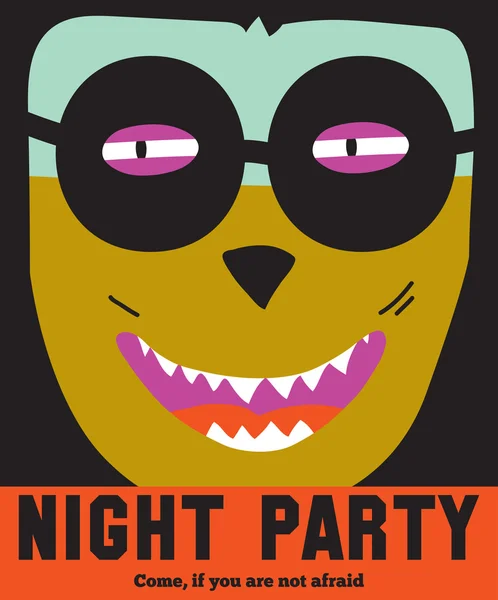 Happy Halloween party card — Stock Vector