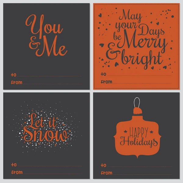 Greeting cards with Christmas — Stock Vector