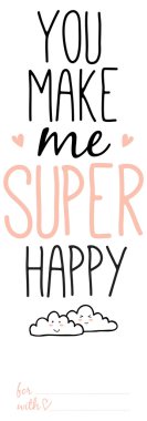 You make me super happy clipart
