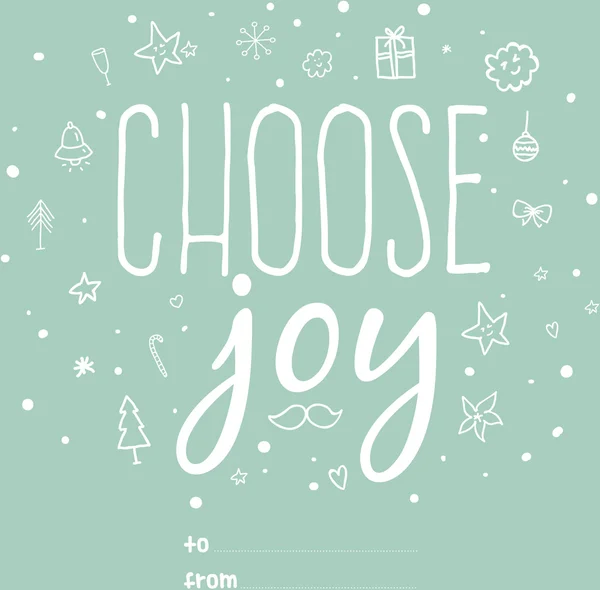 Choose joy  poster — Stock Vector