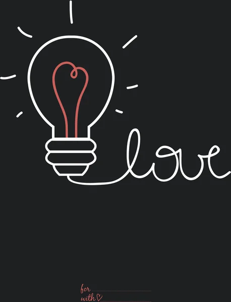 Love light bulb — Stock Vector