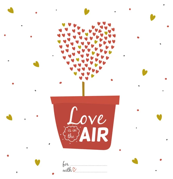 Cartão de amor para o Dia dos Namorados — Vetor de Stock