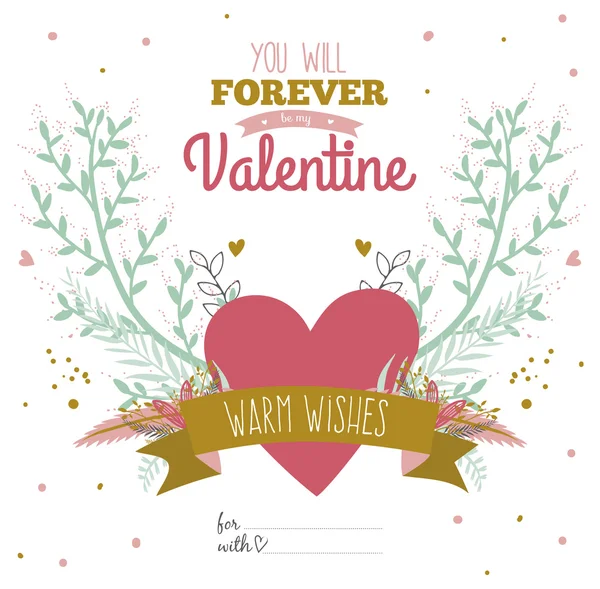 Tarjeta de San Valentín — Vector de stock