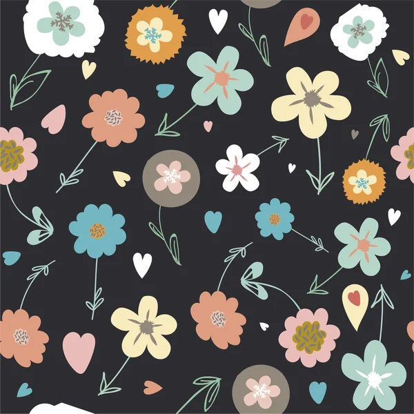 Motif floral sans couture — Image vectorielle