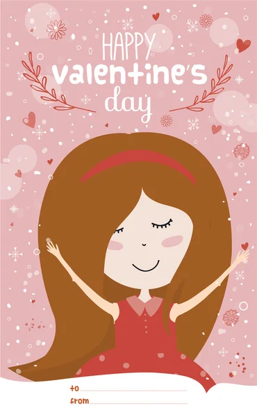 Happy Valentines Day card — Stock Vector