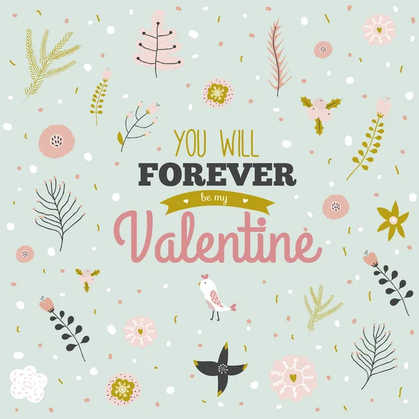 Valentinstag-Liebeskarte — Stockvektor