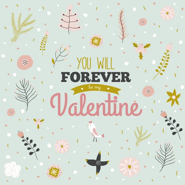 Tarjeta de amor del día de San Valentín — Vector de stock