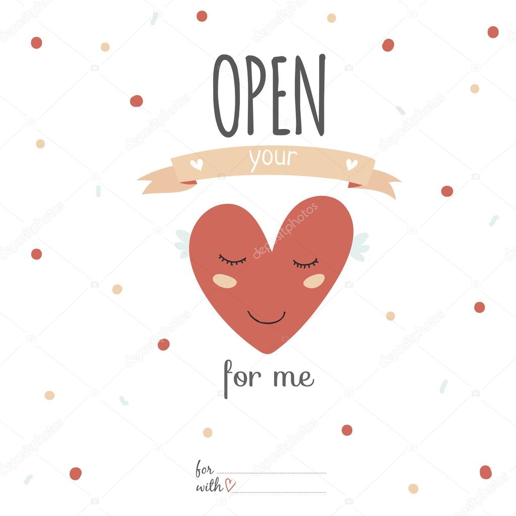 Romantic and love card