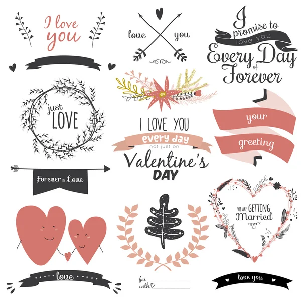 Typographie pour la Saint Valentin — Image vectorielle