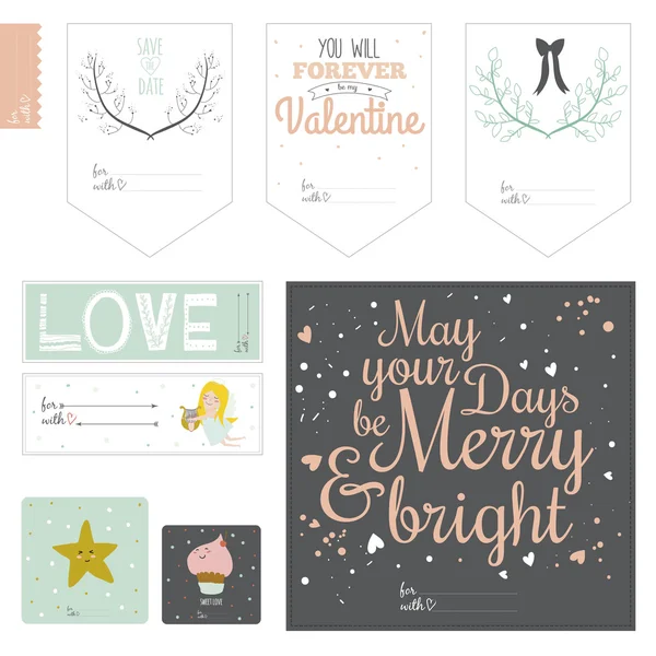 Romantic and love cards — Stock Illustration Romantic and love cards Stock Vector