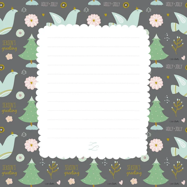 Lovely page for notes — Stock Vector