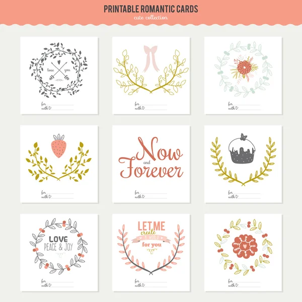 Stylish greeting cards set — Stock Vector