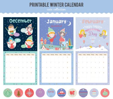 Calendar Monthly Kids Free Vector Eps Cdr Ai Svg Vector Illustration Graphic Art