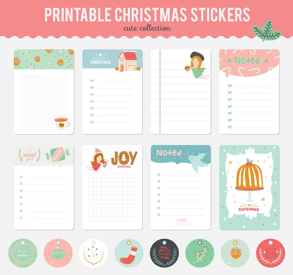 Vertical Christmas Stickers — Διανυσματικό Αρχείο