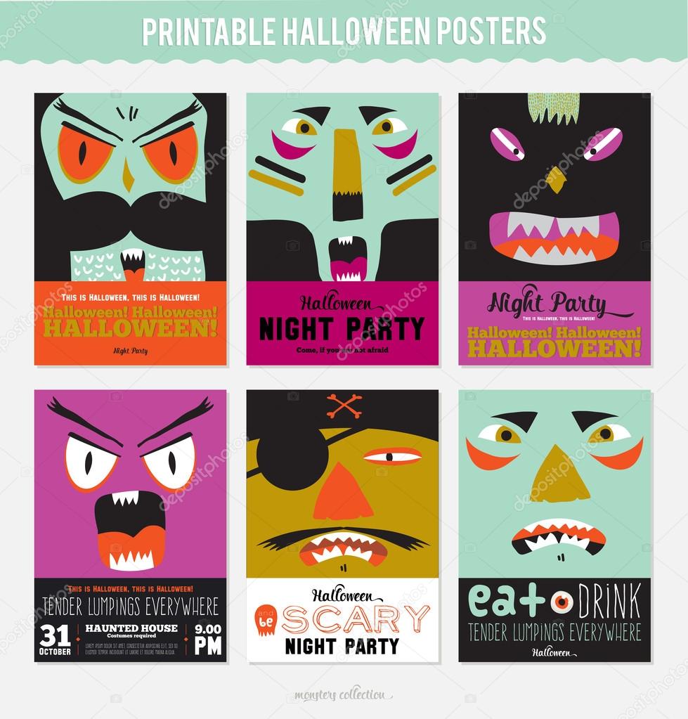 Set Trick or Treat Poster Cards
