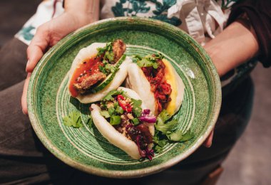 Doldurulmuş hazır bao çörekleri