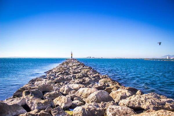 Lighthouse, roses, spain — Stock Photo, Image