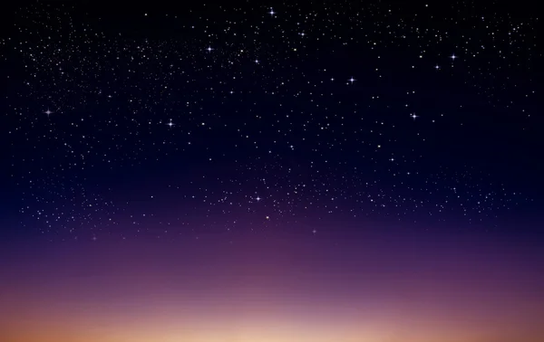 Las nubes con cielo oscuro, es la hora de la puesta del sol, hay estrellas arriba — Foto de Stock