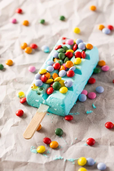 Detail z blue ice cream — Stock fotografie