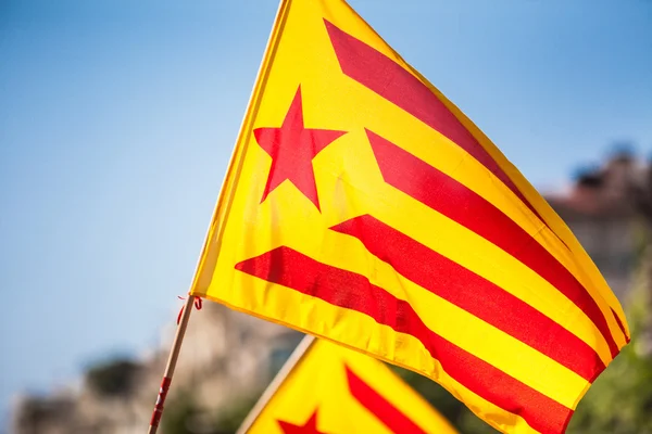 Katalánské vlajka — Stock fotografie