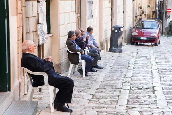 Sicilian old men — Stock Photo, Image