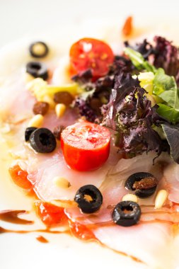 Carpaccio cod salatası