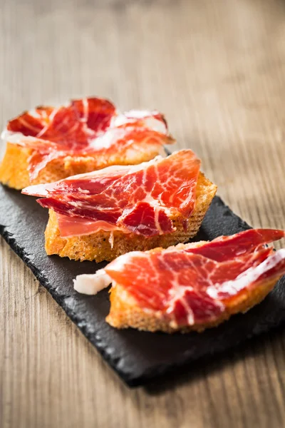 Jamon iberico tapas — Stock Photo, Image