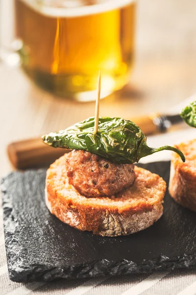 Meatballs tapas — Stock Photo, Image