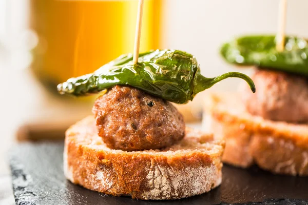 Meatballs tapas — Stock Photo, Image