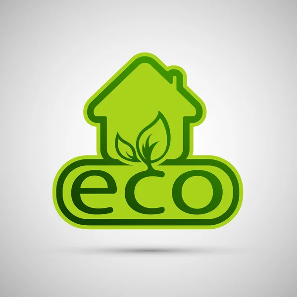 Eco huis vector — Stockvector