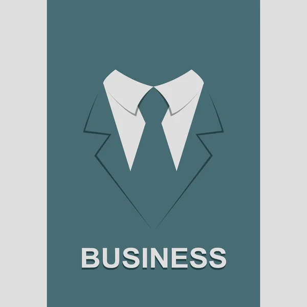 Suit with tie abstract isolated, vector illustration — Stock Vector