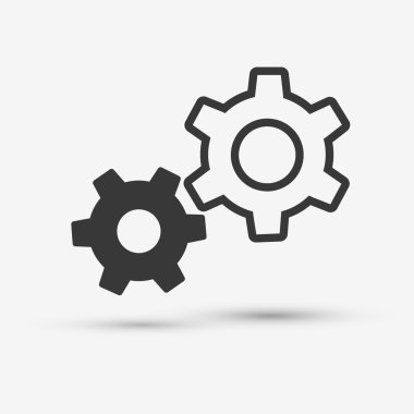 dişli simgesi. vektör illüstrasyonu