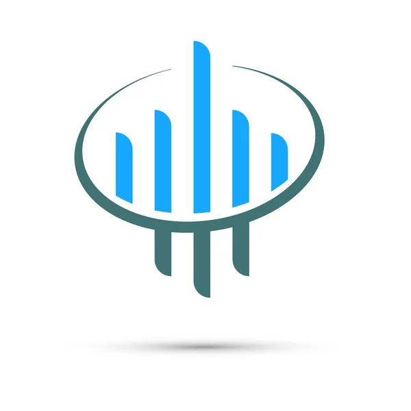 Company, concept vector logo design template. Creative business symbol. Skyscraper abstract icon. — Stock Vector