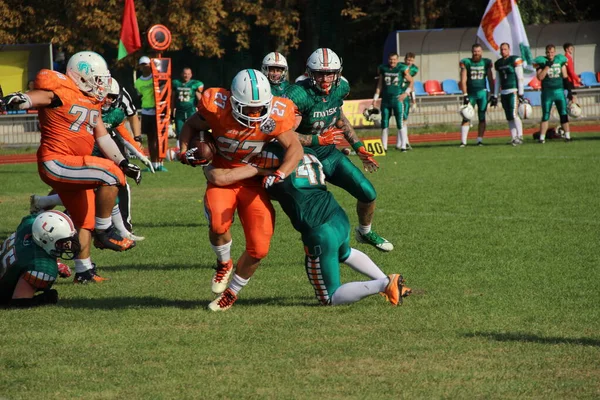 Partido Entre Kiev Stallions Minsk Hurriganes 2019 Fotos de stock