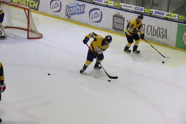 Match Hockey Entre Club Kiev Falcons Équipe Bila Tsherkva Leopard — Photo