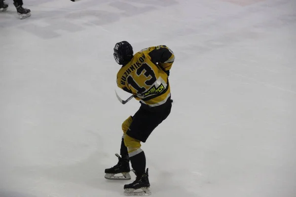 Partido Hockey Entre Club Kiev Falcons Equipo Bila Tsherkva Leopard —  Fotos de Stock