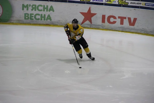 Partido Hockey Entre Club Kiev Falcons Equipo Bila Tsherkva Leopard —  Fotos de Stock