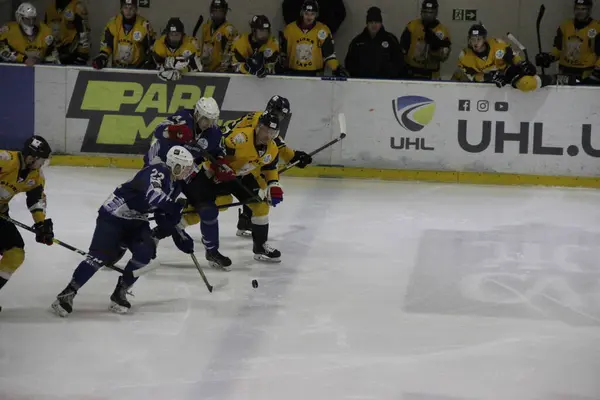 Match Hockey Entre Club Kiev Falcons Équipe Bila Tsherkva Leopard — Photo