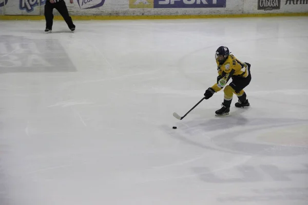 Jogo Hóquei Entre Kiev Clube Falcons Equipe Bila Tsherkva Leopard — Fotografia de Stock