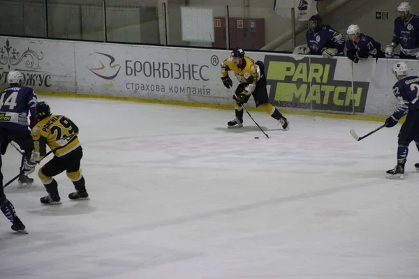 Match Hockey Entre Équipe Kiev Falcons Club Bila Tcherkva Leopard — Photo