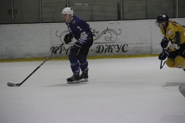 Hockeymatchen Mellan Kiev Laget Falcons Och Klubb Från Bila Tcherkva — Stockfoto