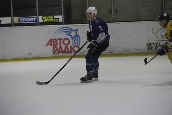 Hockeymatchen Mellan Kiev Laget Falcons Och Klubb Från Bila Tcherkva — Stockfoto