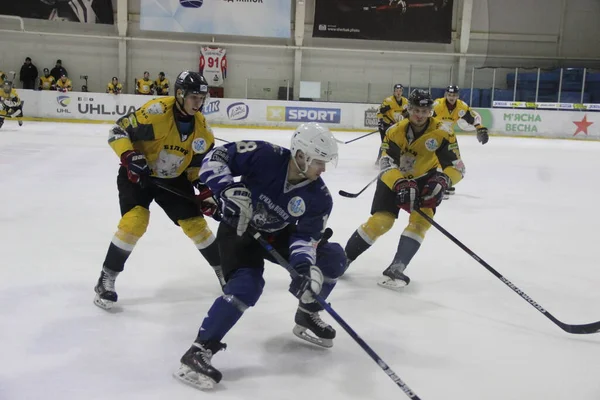 Match Hockey Entre Équipe Kiev Falcons Club Bila Tcherkva Leopard — Photo